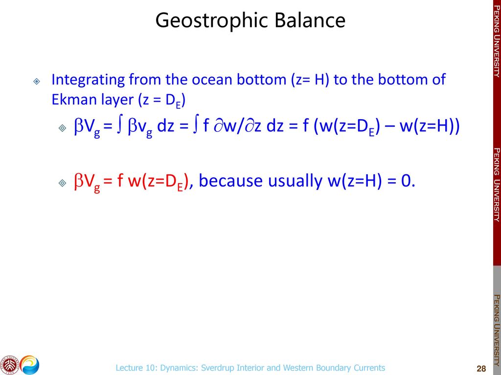 Lecture 10 Dynamics Sverdrup Interior And Western Boundary Currents Introductive Physical Oceanography This Powerpoint Was Prepared For Purposes Of Ppt Download Lecture 10 Dynamics Sverdrup Interior And Western Boundary Currents Introductive Physical Oceanography This Powerpoint Was Prepared For Purposes Of Ppt Download