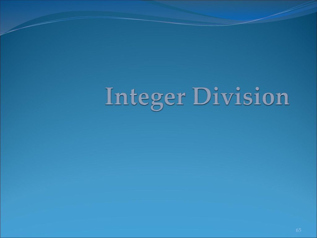 Integer Division