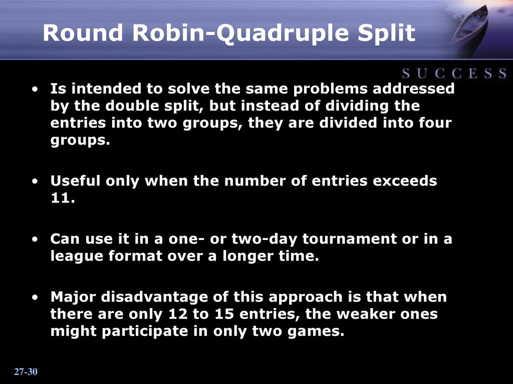 Round Robin-Quadruple Split