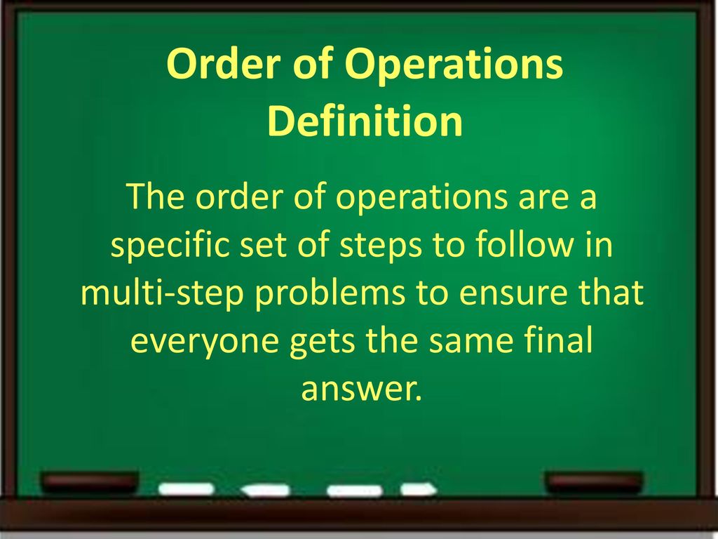 Order of operations Goals Review the order of operations ppt download