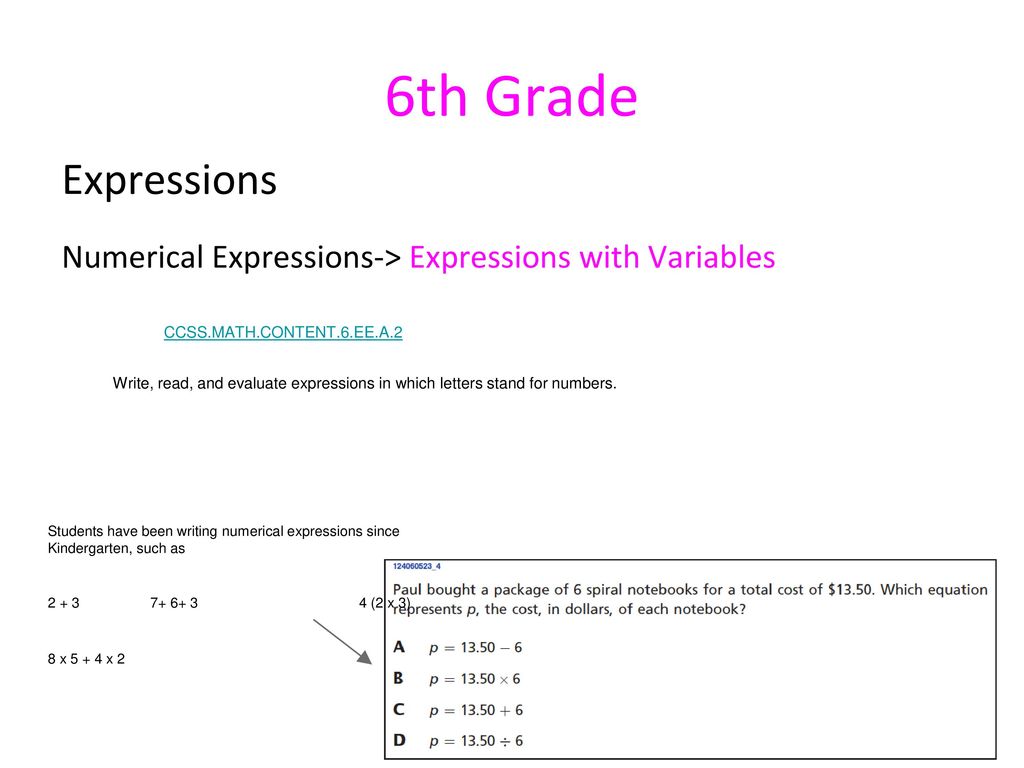 Progression Expression & Equation (with a focus on grade 26-26