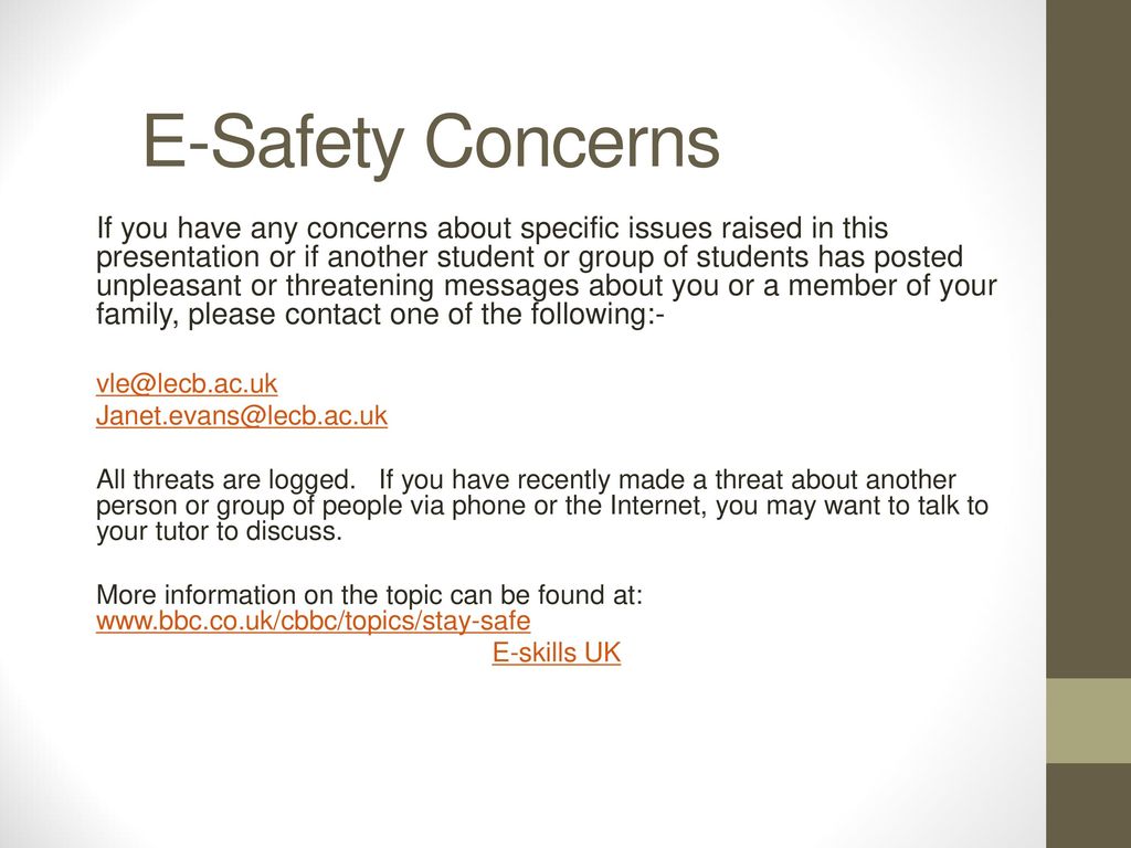 E-Safety Concerns