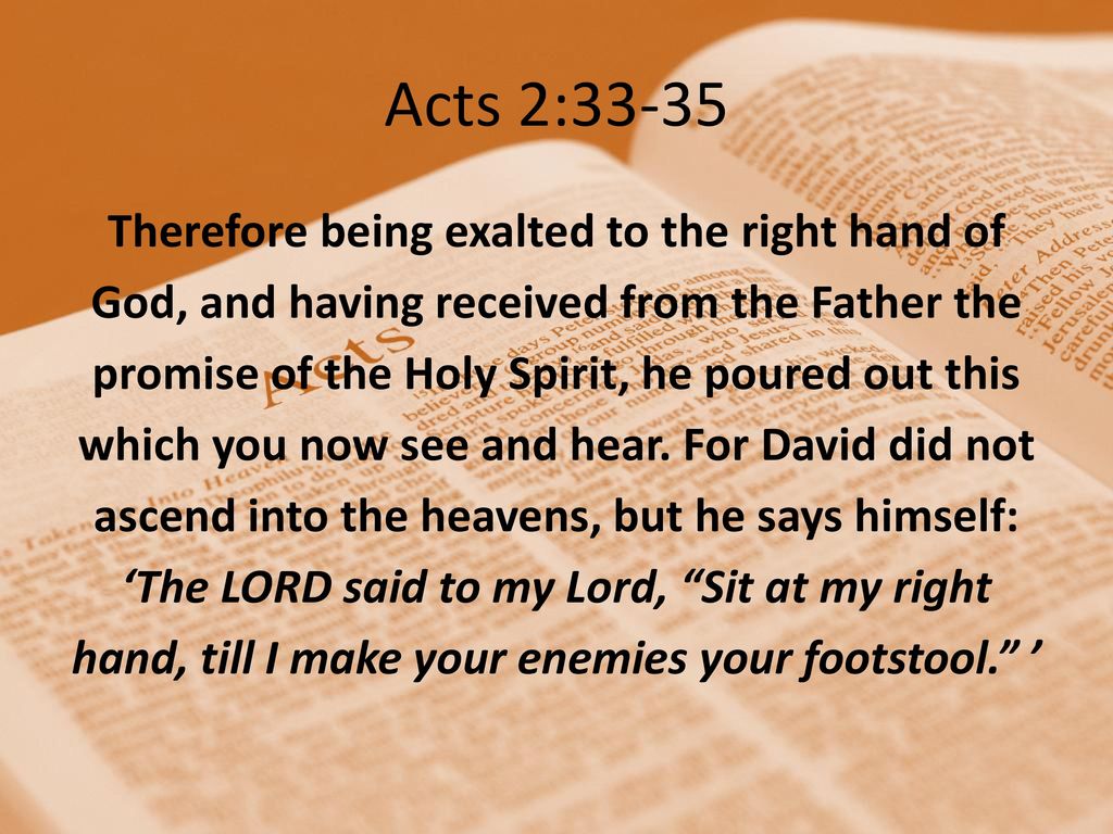 Image result for Acts 2:33-35