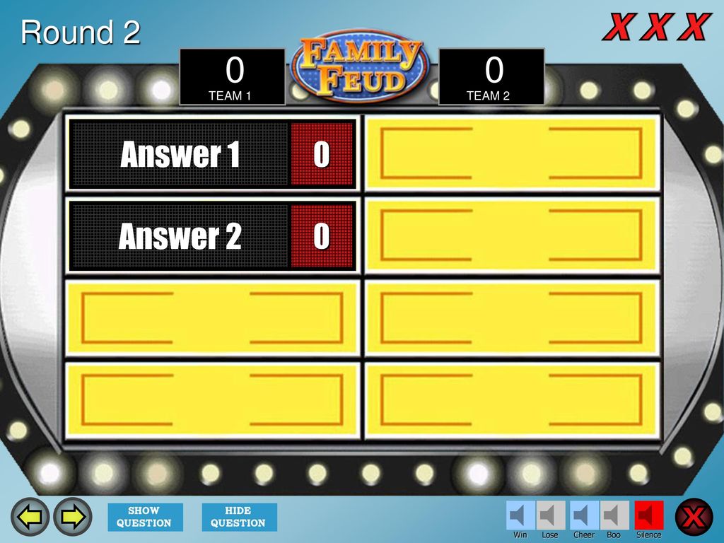Family Feud Powerpoint Template With Sound