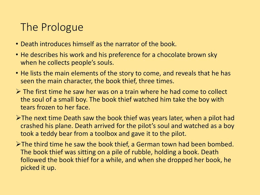 The Book Thief Analysis The Opening ppt download