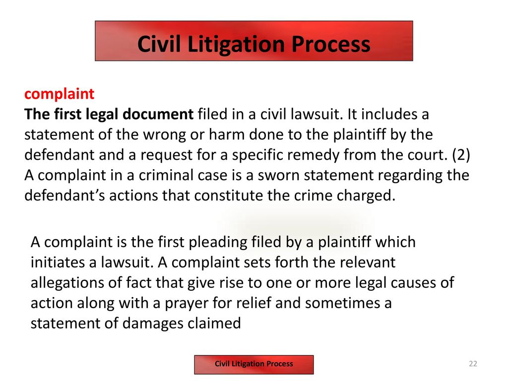 Civil and Criminal Cases Objective(s): What is the procedure for a civil  case? What are the characteristics of criminal law? Why. - ppt download
