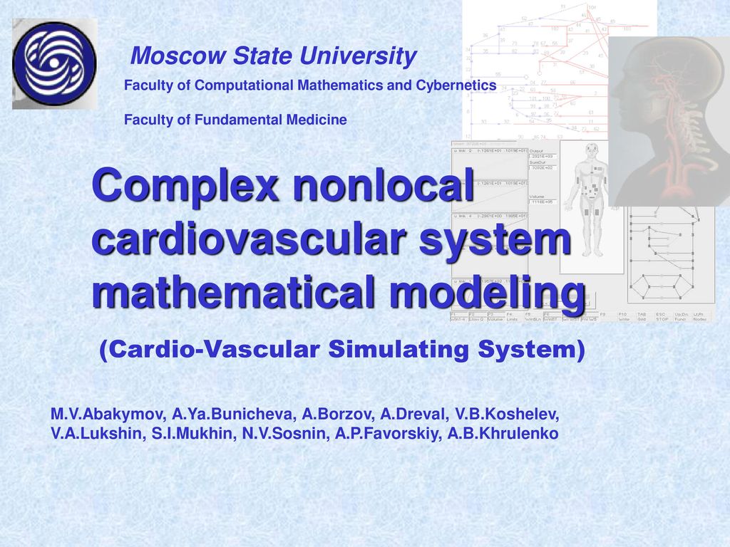 Complex nonlocal cardiovascular system mathematical modeling - ppt download