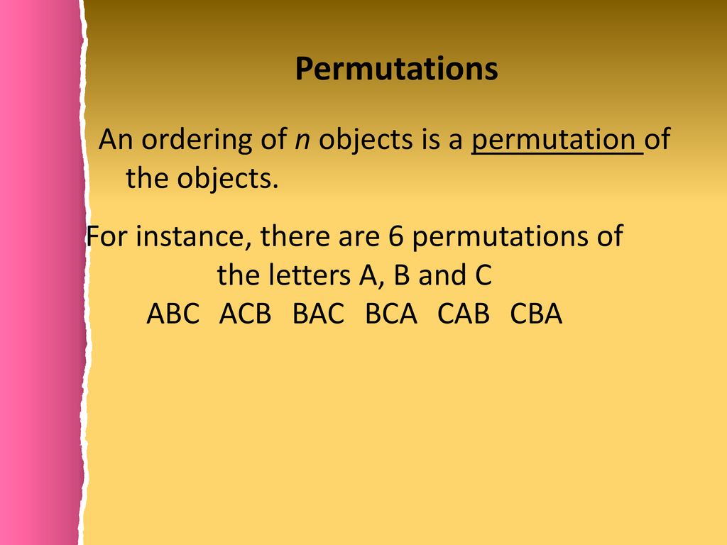 Counting Principle and Permutations - ppt download