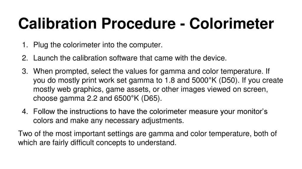 Colour management to calibrate or not ppt download