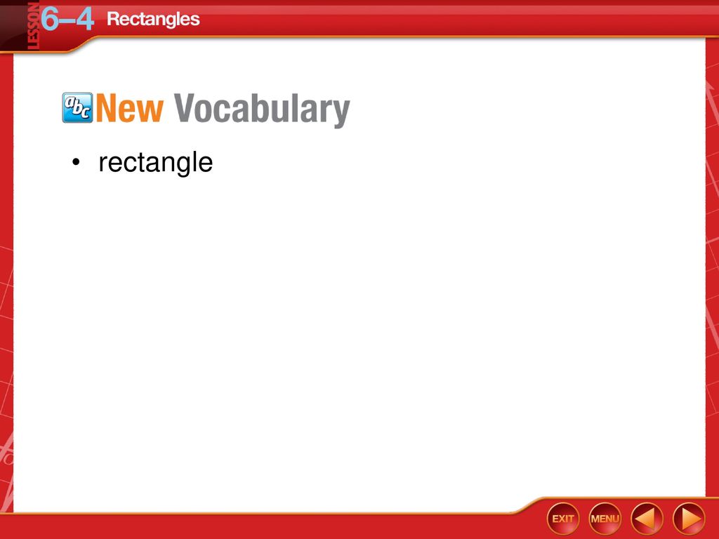rectangle Vocabulary