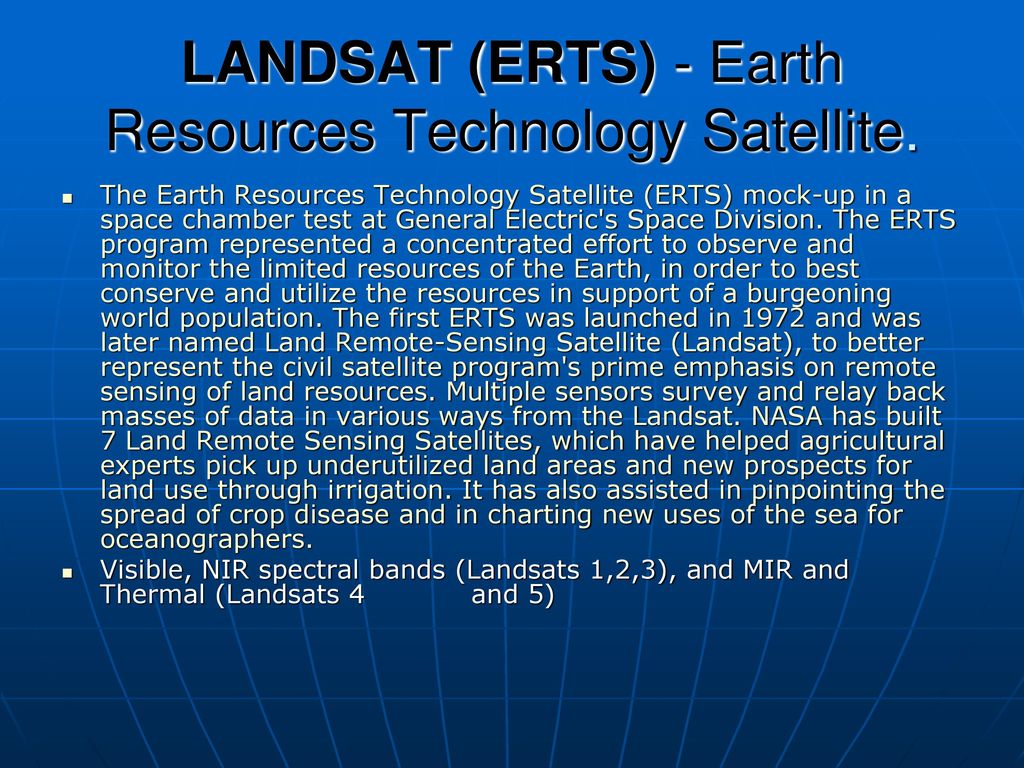 LANDSAT OBSERVATİON SATELITE SYSTEM ppt download
