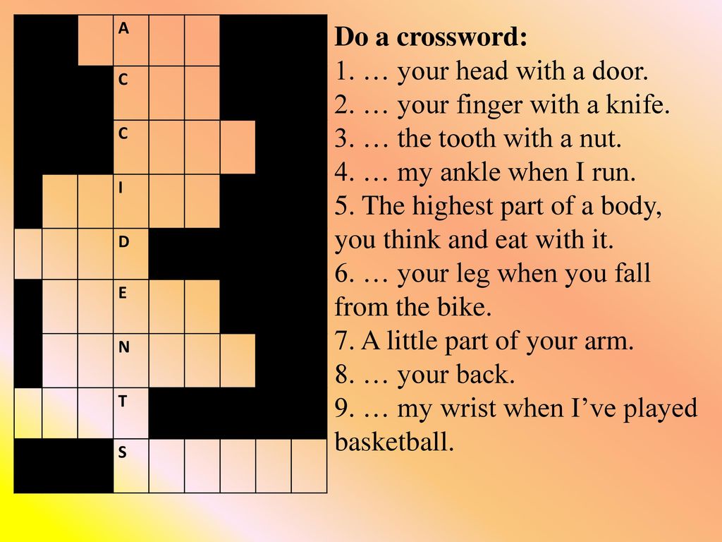 Your crossword. Презентация at the Doctor английский. Your head with a Door кроссворд. Кроссворд на английском языке ответы your head a with a Door. Кроссворд a Doctor.
