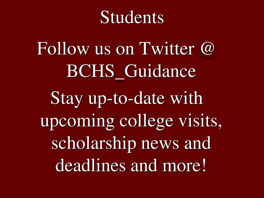 Follow us on BCHS_Guidance