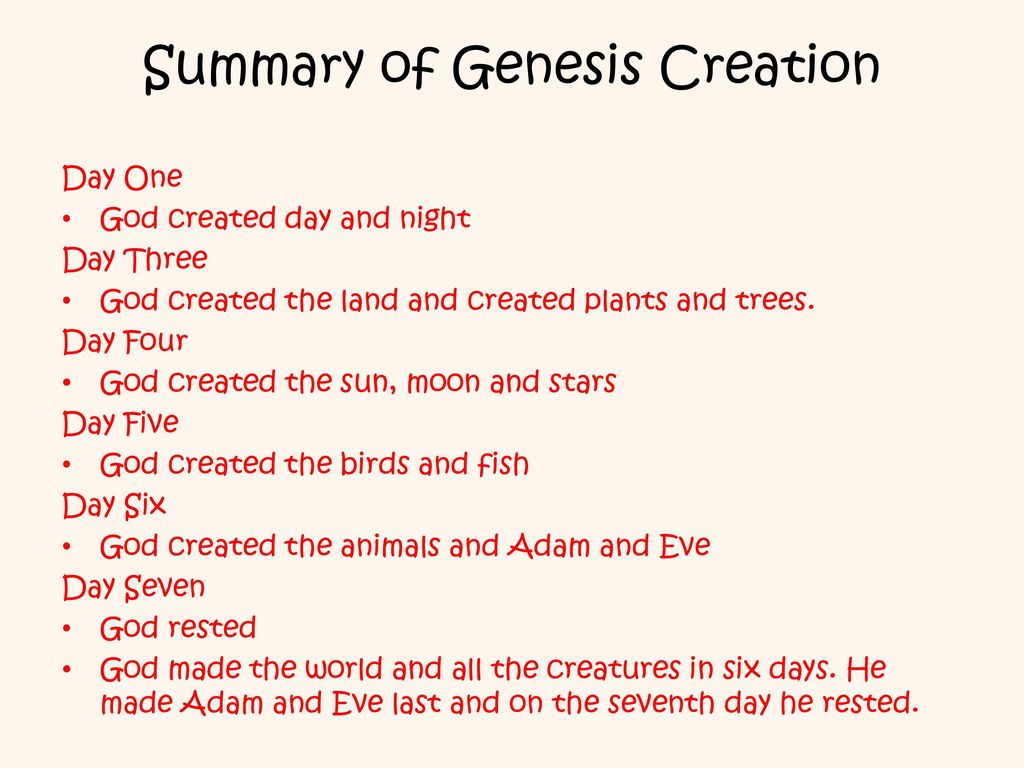 Days of Creation  Answers in Genesis