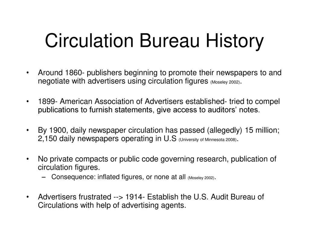 Circulation Audit Bureaus Ppt Download