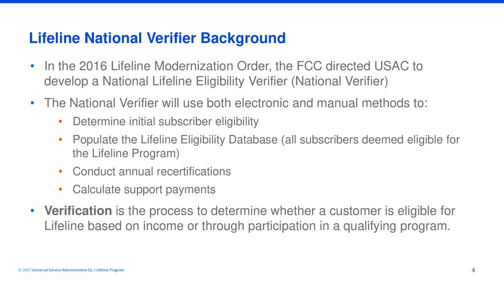 Lifeline National Verifier Ppt Download 6986