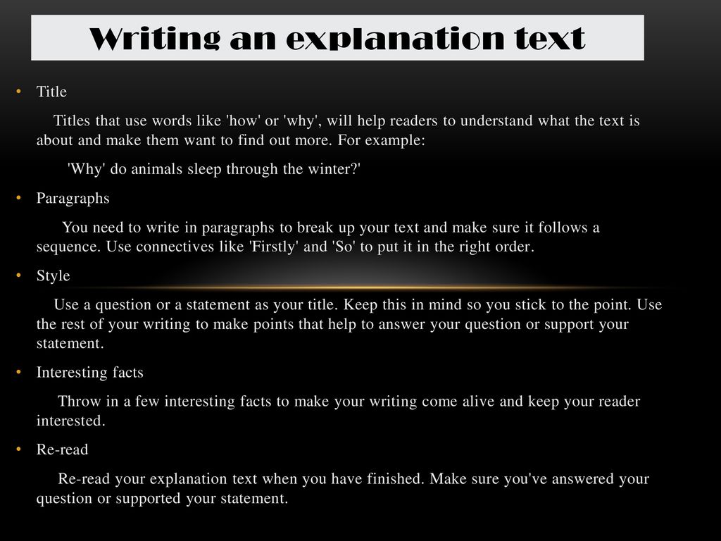 THE ANALYSIS OF EXPLANATION TEXT - ppt download
