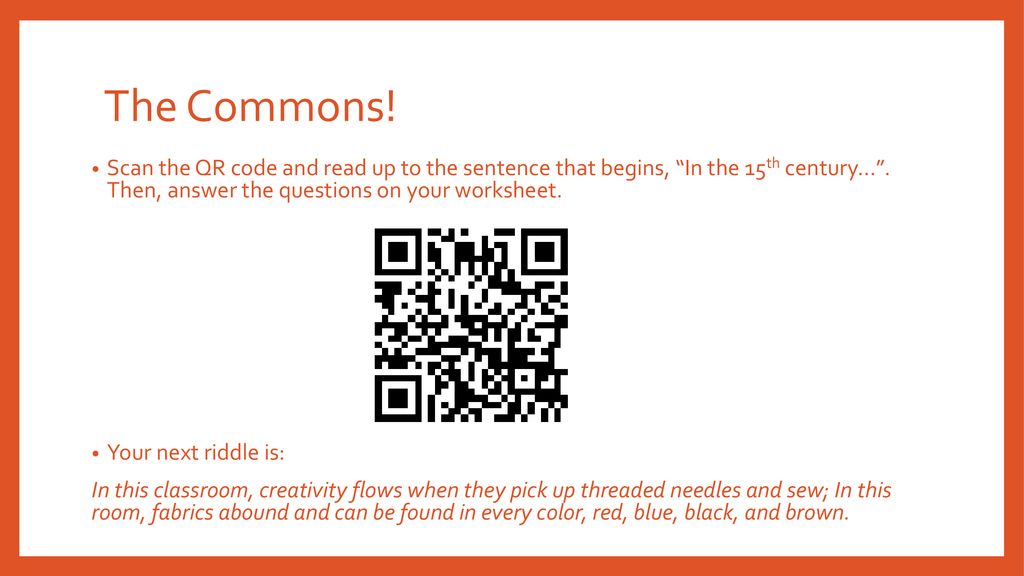 The Geometry Hallway! Scan the QR code and scroll to the ...