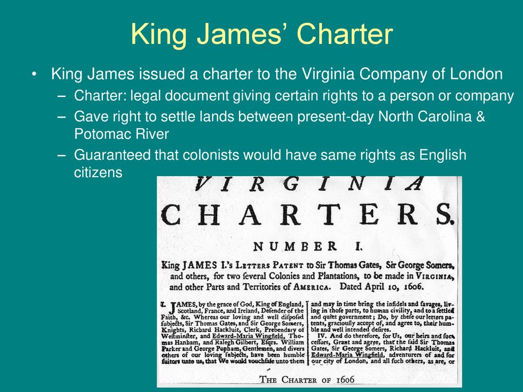 Jamestown The first permanent English settlement in America ppt download Charter Definition Jamestown