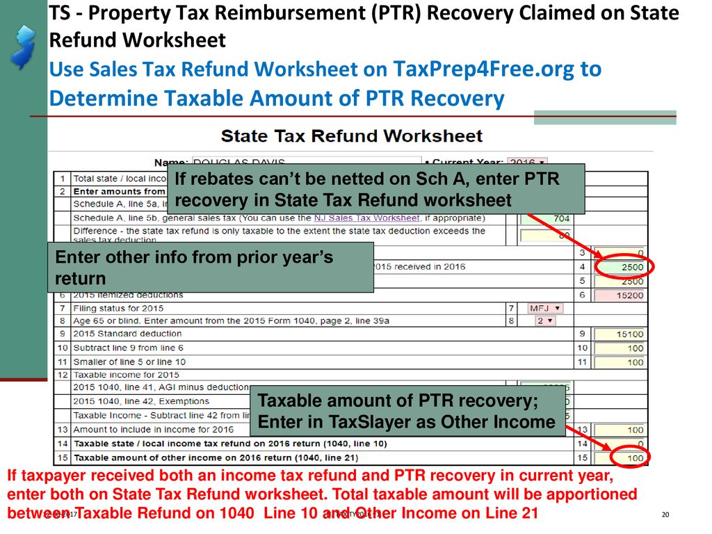 Property Tax Rebates Recoveries Ptr Homestead Benefit