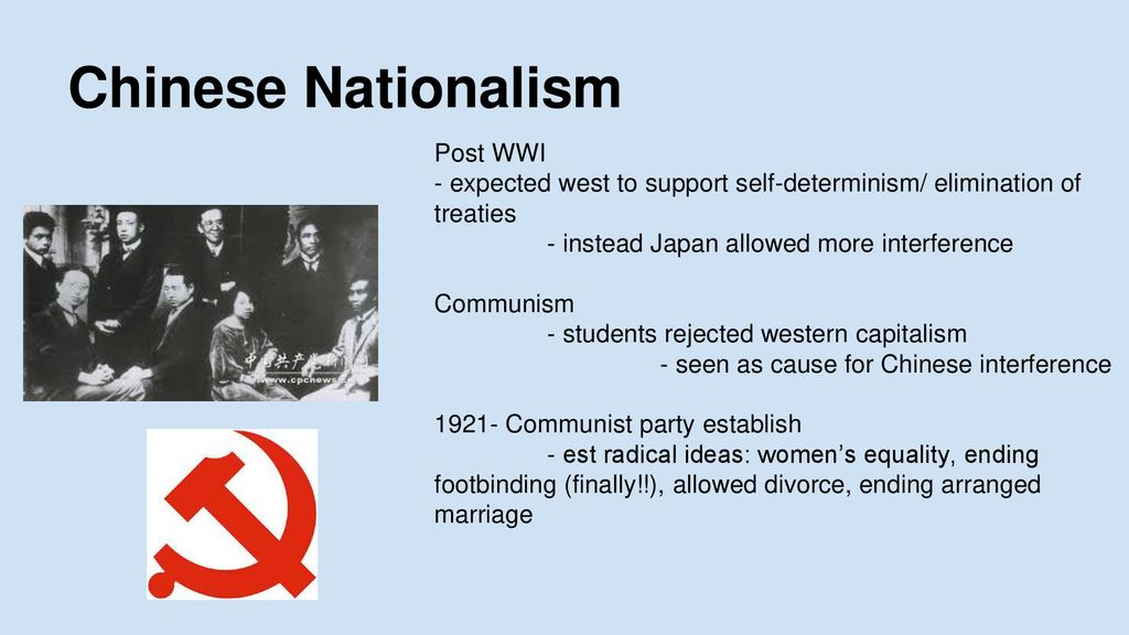 Chinese Nationalism Post WWI