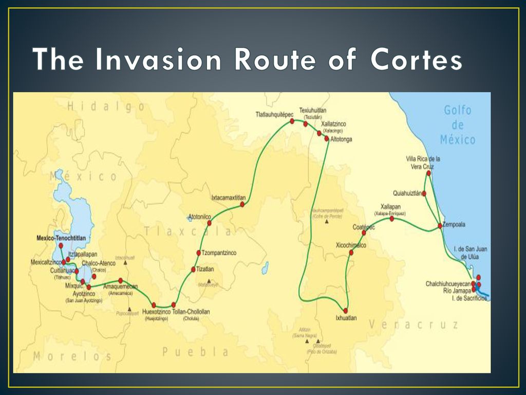 The Invasion Route of Cortes