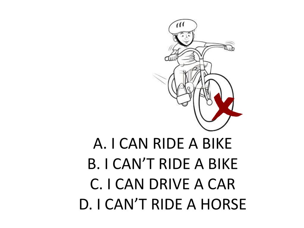 i can ride a bicycle