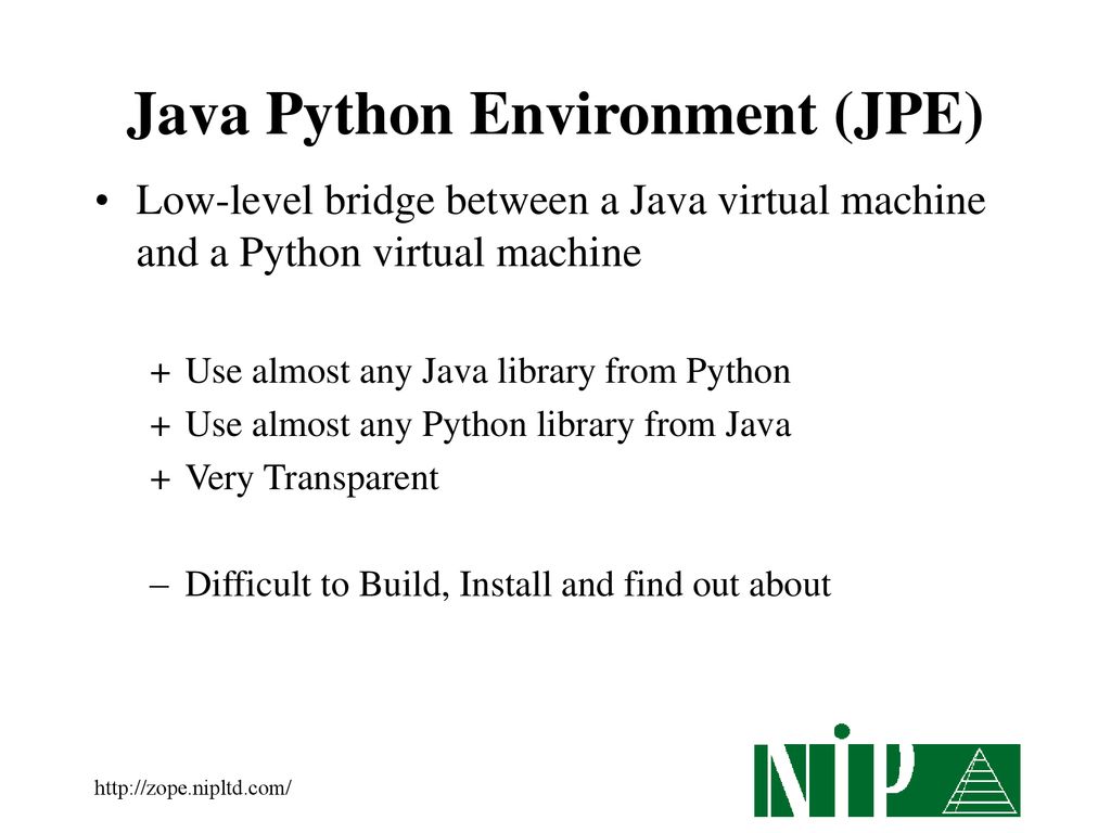 Java, Python, Zope and Indexing Having Your Cake and Eating It - ppt ...