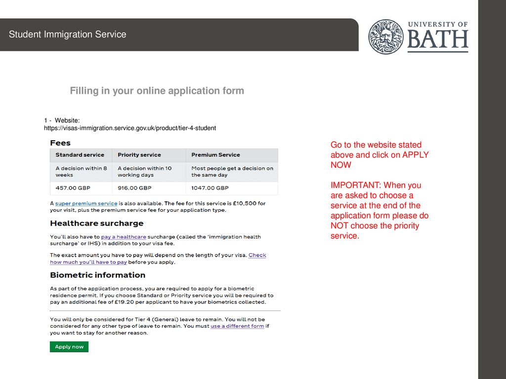 Tier 4 Online Application form (UK) - ppt download