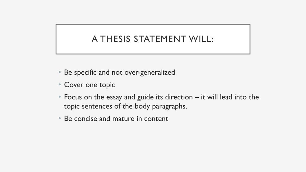 Thesis statements ppt download