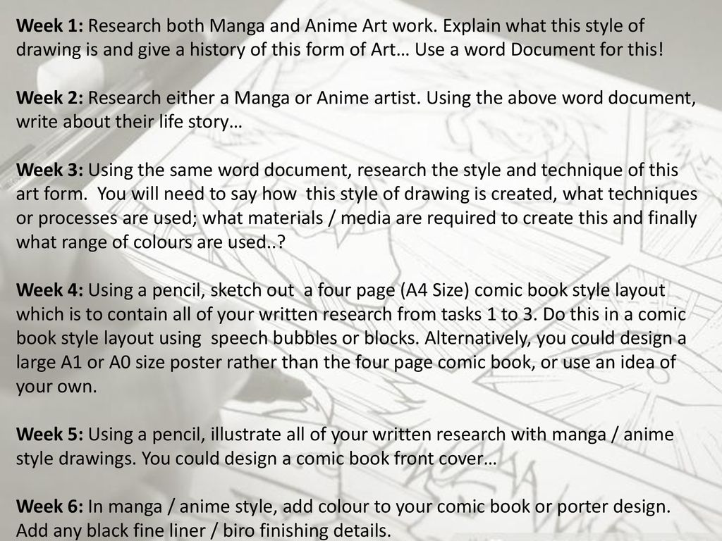 Mini Gcse Project Manga Comic Ppt Download
