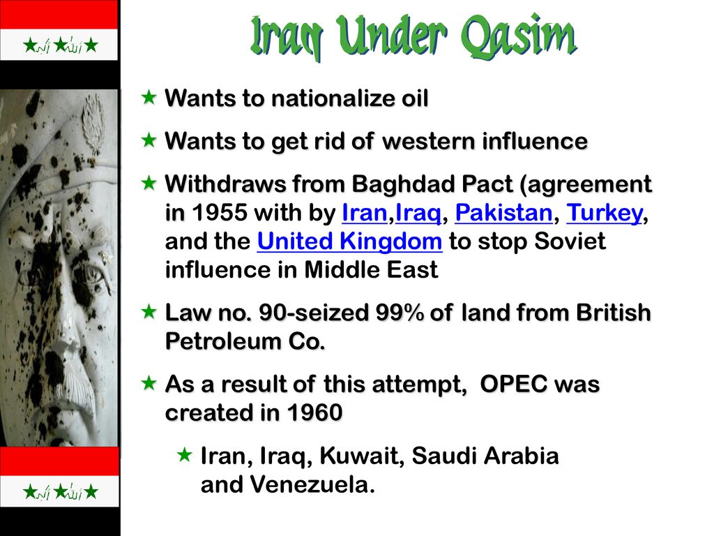 Iraq Under Qasim Wants to nationalize oil