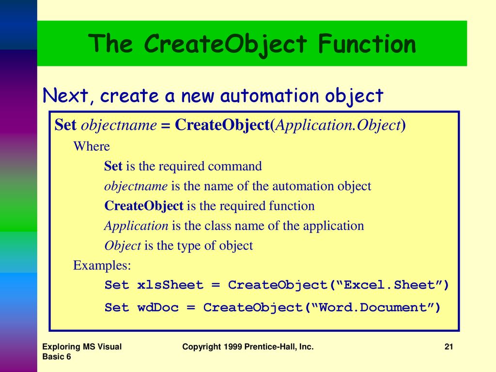 Chapter 6 Programming with Office ppt download