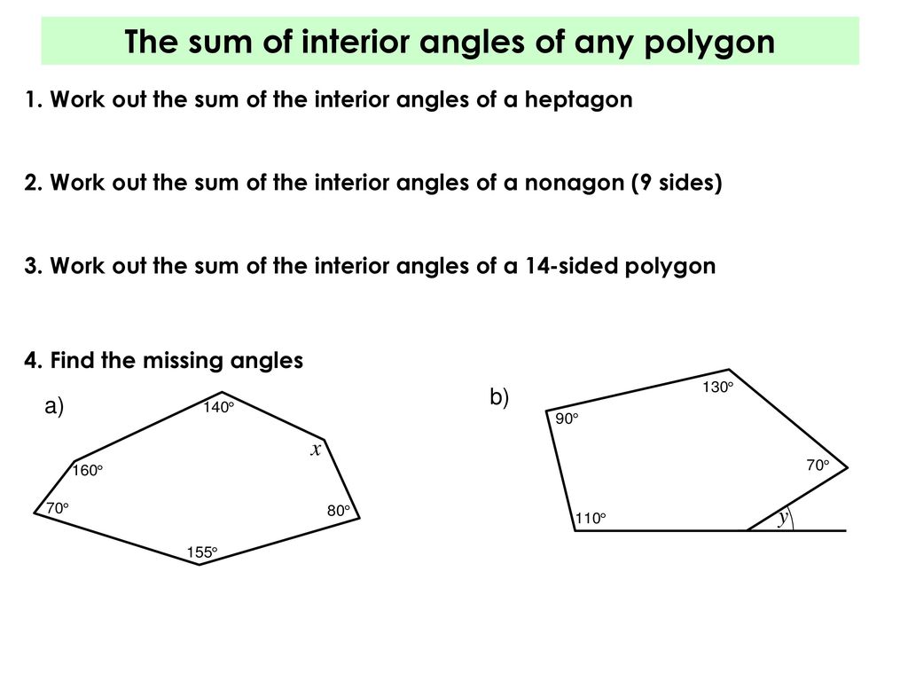 Interior Angles Of Polygons Ppt Download