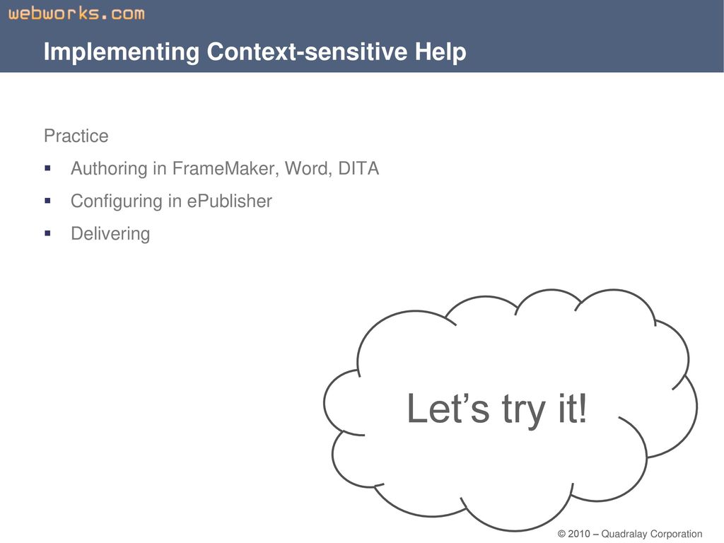 Power Hour November 2010 Implementing Context-Sensitive Help - Ppt Download