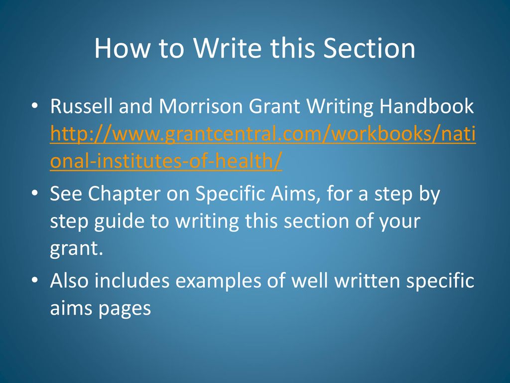 Specific Aims Workshop - ppt download