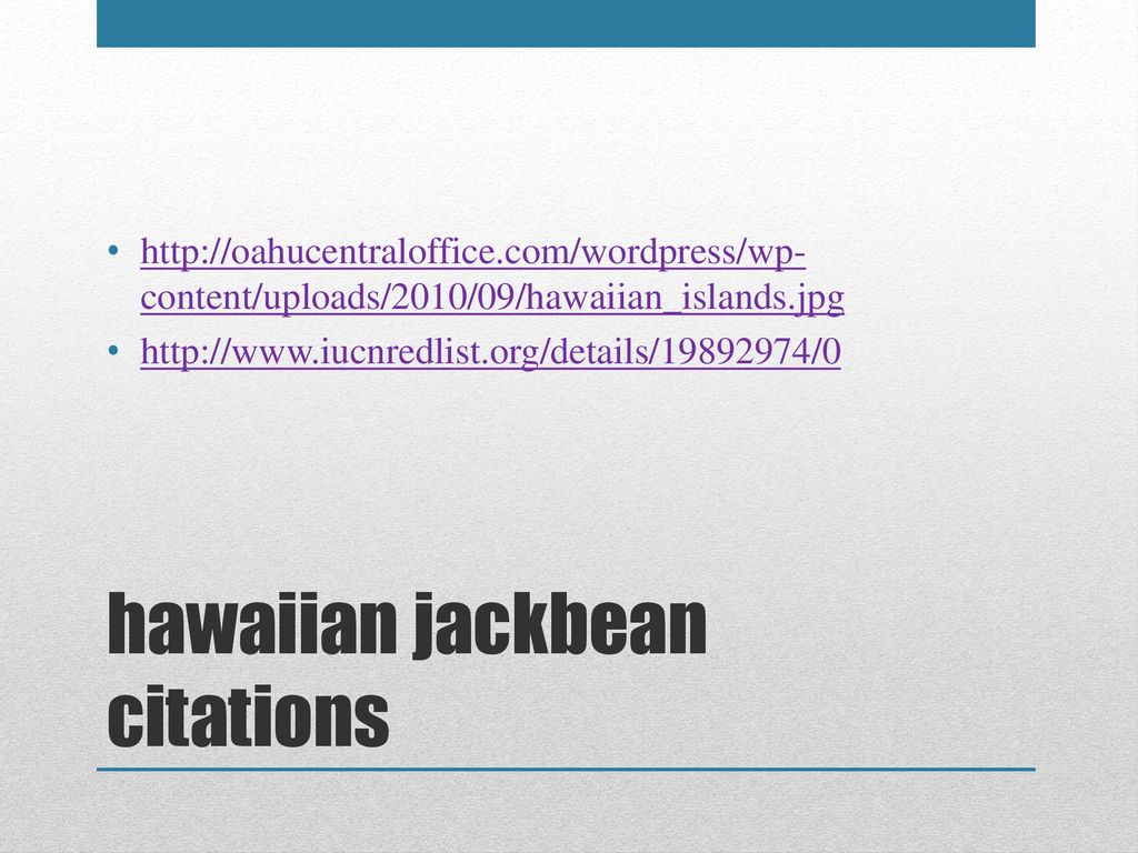 hawaiian jackbean citations