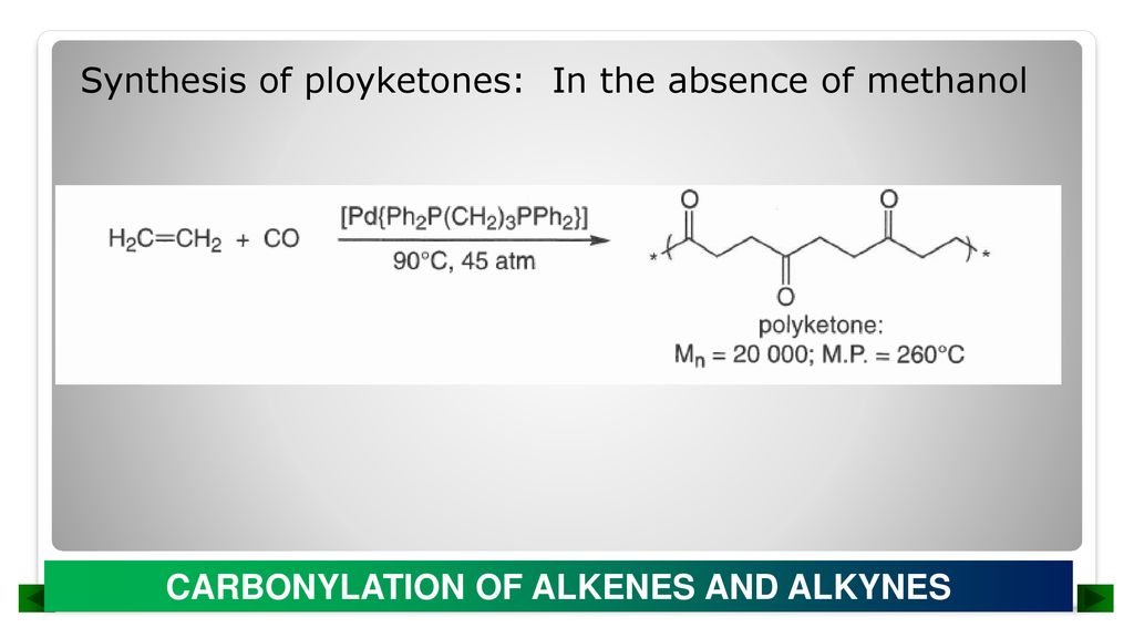 CARBONYLATION OF ALKENES AND ALKYNES