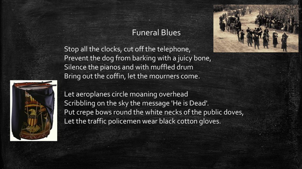 funeral blues imagery