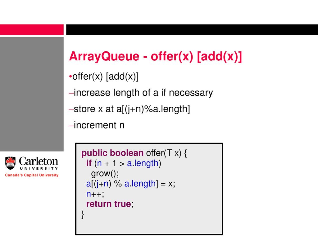 Comp2402 More Arrays For Linear Data Structures Ppt Download