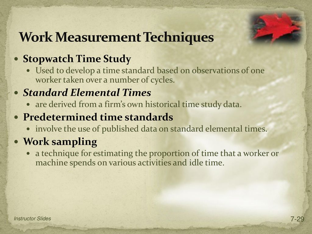 Work Measurement Techniques