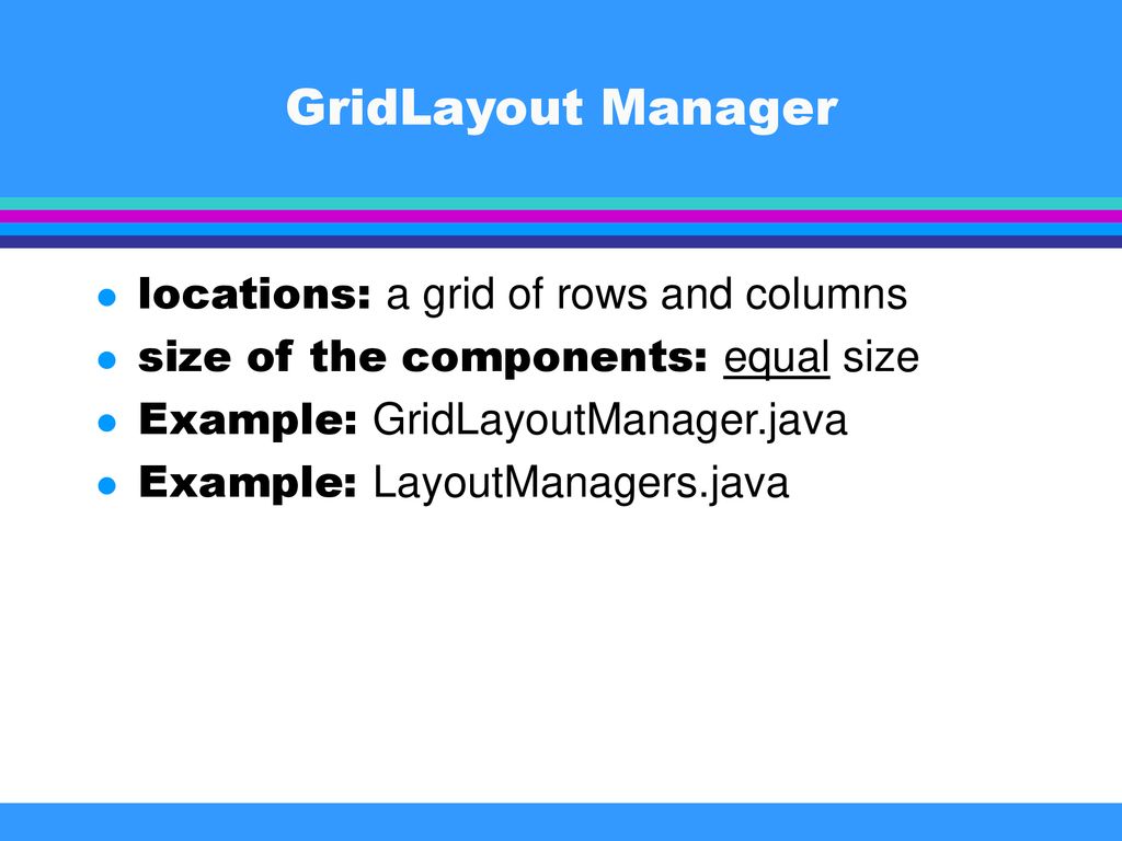 Tim McKenna Layout Mangers in Java Tim McKenna - ppt download