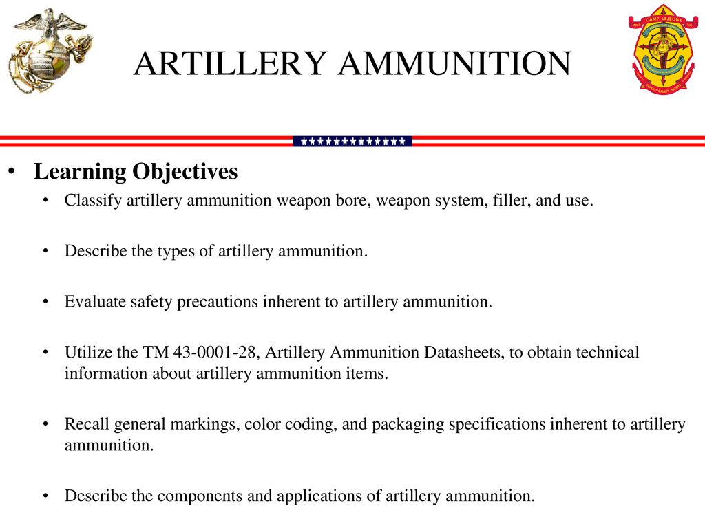 Artillery Ammunition Comparison 