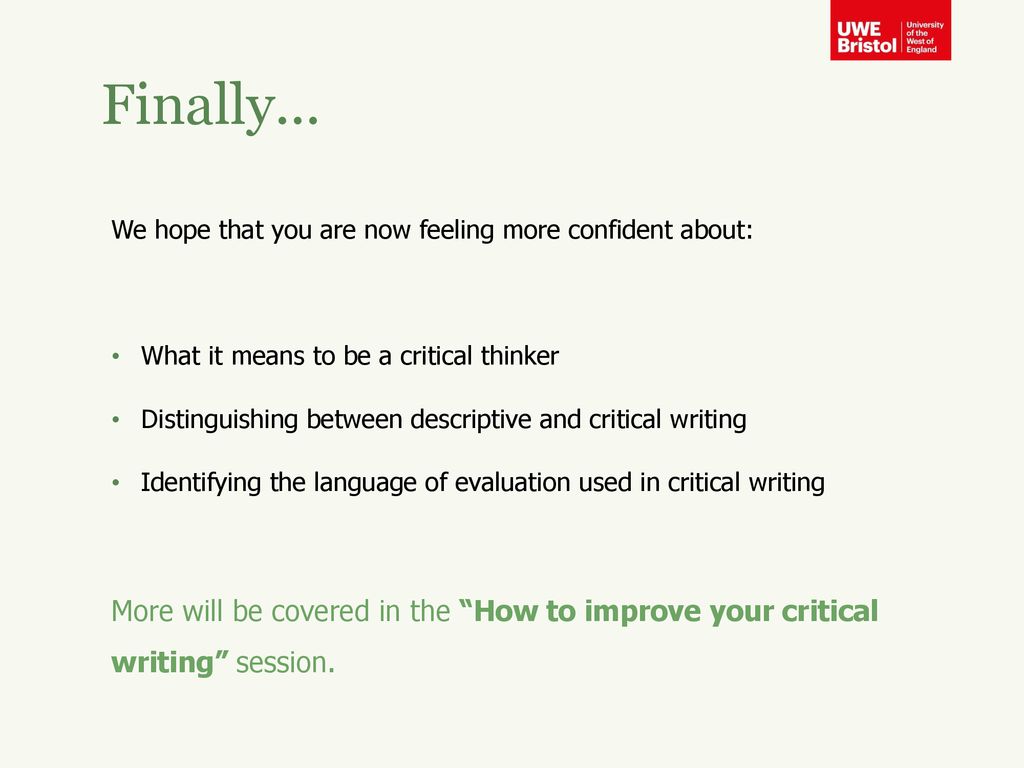 How to get started with critical writing - ppt download