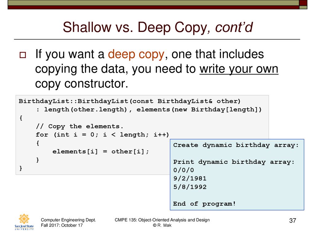 CMPE 135: Object-Oriented Analysis and Design October 17 Class Meeting ...