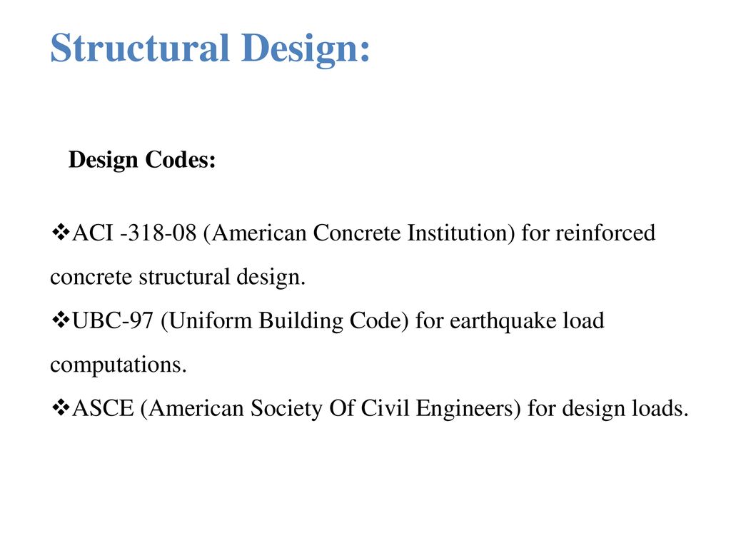 Structural Design: Design Codes: