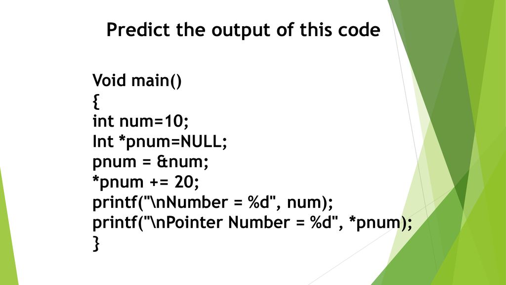 Predict the output of this code