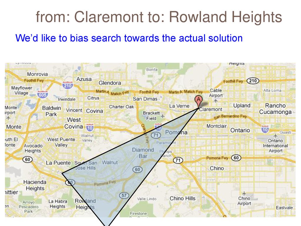from: Claremont to: Rowland Heights