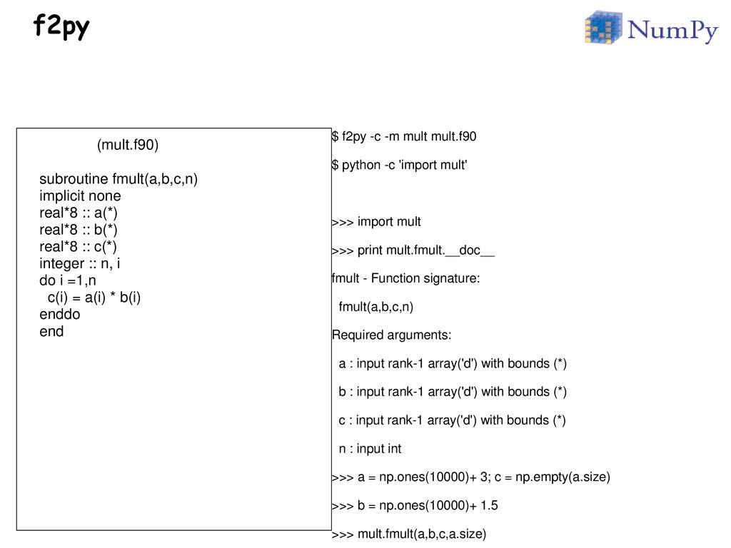 f2py Python for computational science October 2017 CINECA - ppt download