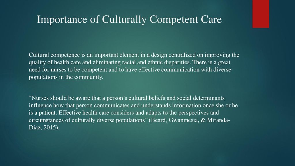 Cultural Competence in the Healthcare Setting - ppt download